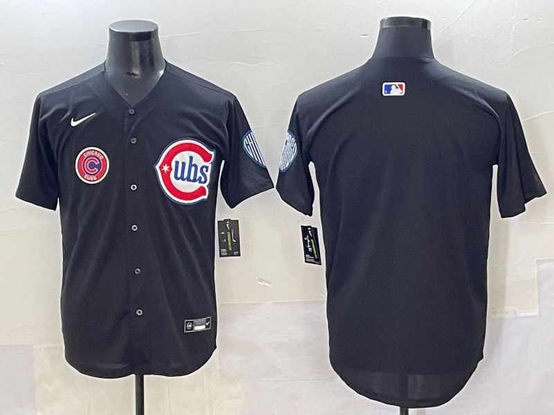 Men 2025 Chicago Cubs Blank Black Fashion Retro Nike MLB Jersey style 4->chicago cubs->MLB Jersey